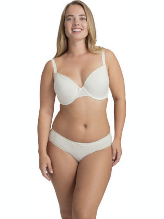Grey/White Σουτιέν χωρίς Ενίσχυση με Μπανέλες 2Pack