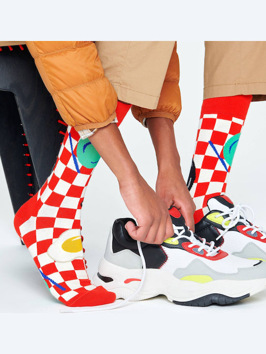 Happy Socks Early Bird Дамски Чорапи с Дизайн Червени 1Пакет