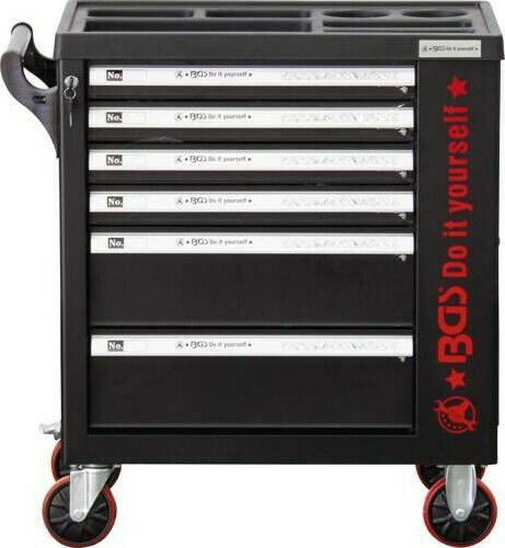 BGS Technic Cu roți Metal Căruță cu 6 Sertare și Dulap L45.5xA74.9xÎ88cm
