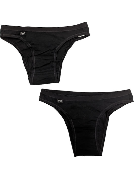 Sloggi Pure Nature Brazil 2Pack Black Women's Briefs