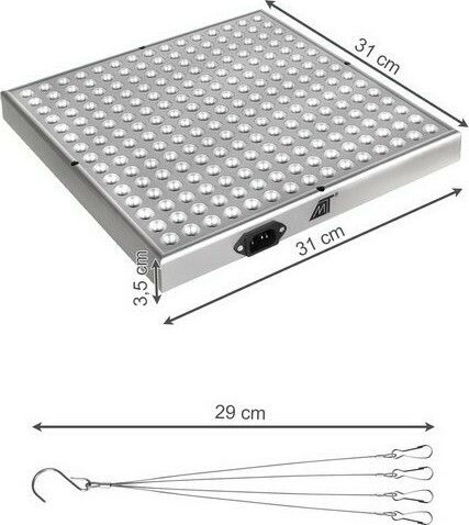 Malatec Κρεμαστό Grow Light με LED και Ισχύ 36W Μ31xΒ31xΥ3.5εκ.