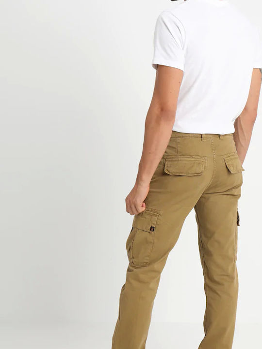 Alpha Industries Men's Trousers Cargo in Slim Fit Khaki