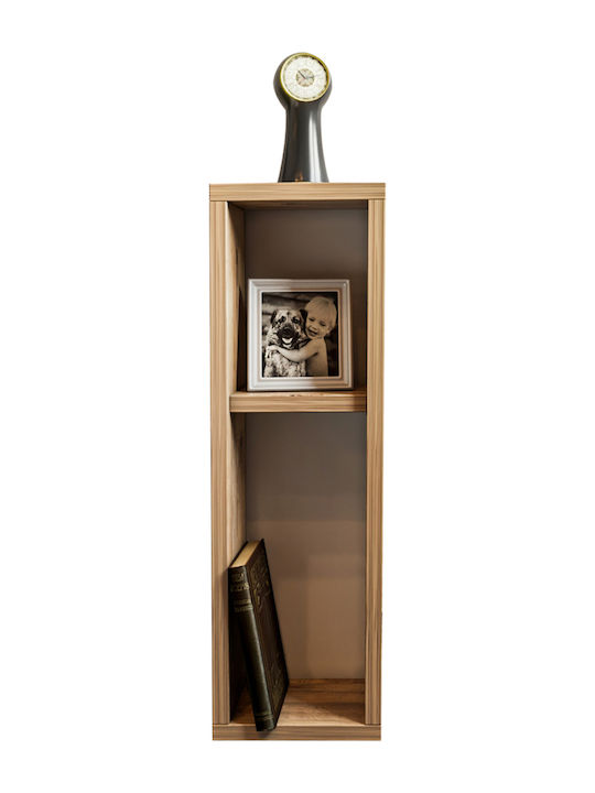 Wooden Bedside Table Natural Wood 20x15x65cm