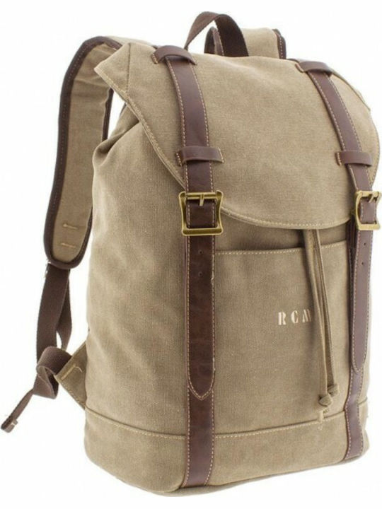 RCM 17415 Αδιάβροχη Τσάντα Πλάτης για Laptop 14" σε Μπεζ χρώμα