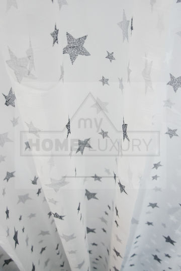 My Home Luxury Детска завеса Kids Stars с куки Navy A418-18 260x280cm