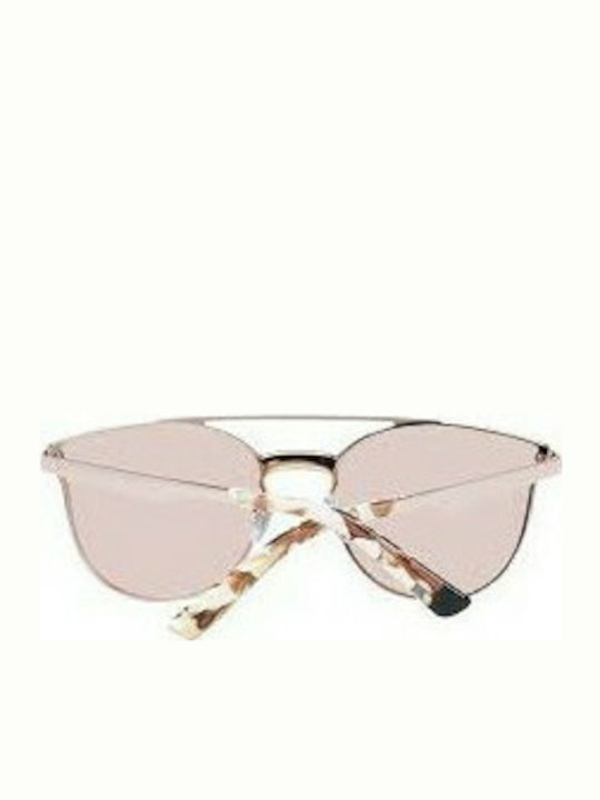 Web Men's Sunglasses with Rose Gold Metal Frame and Pink Lenses WE0190 34G