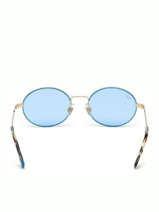 Web Women's Sunglasses with Blue Metal Frame and Blue Lens WE0255 32V