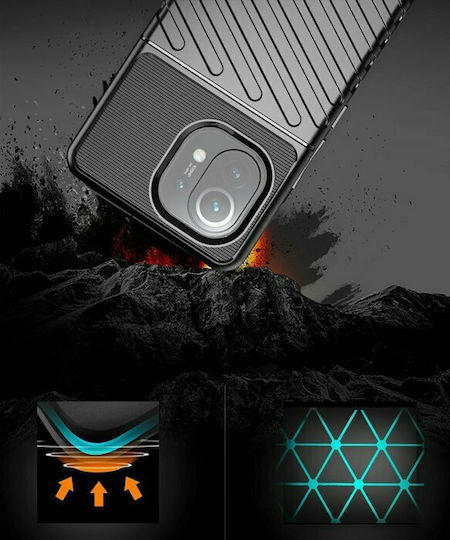 Powertech Back Cover Σιλικόνης Μαύρο (Redmi Note 10 / 10s / Poco M5s)