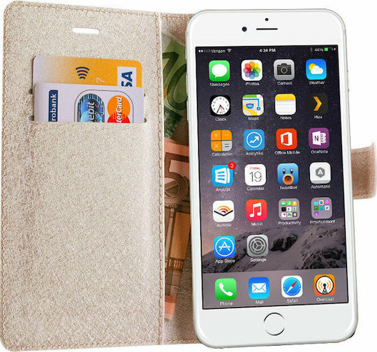 Volte-Tel Universal Leather Book έως 6.3" (Χρυσό)