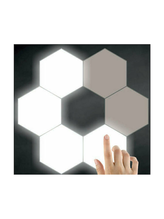 Spot Light Διακοσμητικό Φωτιστικό Hexagon LED σε Λευκό Χρώμα