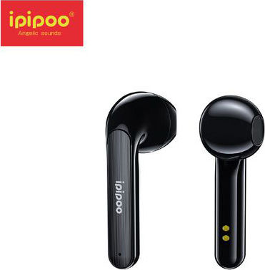 Ipipoo TP-16 Earbud Bluetooth Handsfree Ακουστικά με Θήκη Φόρτισης Μαύρα