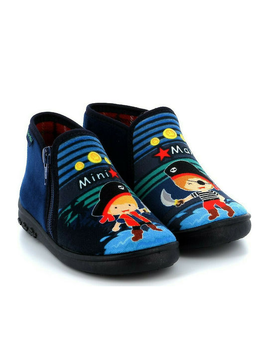 Mini Max Anatomic Kids Slipper Ankle Boot Navy Blue Max