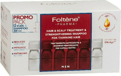 Foltene Men Hair and Scalp Haarpflegeset gegen Haarausfall mit Shampoo 2Stück