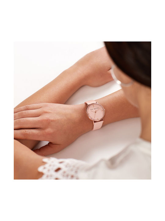 Ted Baker Phylipa Hug Watch with Pink Leather Strap