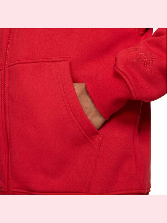 Essentials Cardigan With Hood Gym Red