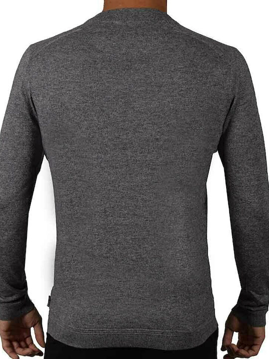 Ted Baker Men's Long Sleeve Sweater with V-Neck Gray