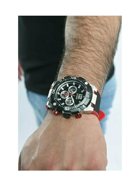 Guess Watch Chronograph Battery with Rubber Strap