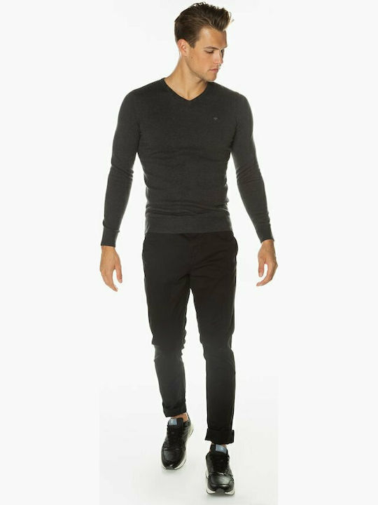 Hose Chino Elastisch in Schlanker Passform Schwarz