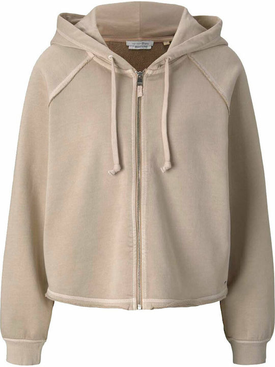 Women's Sweatshirt Jacket Hooded Dune Beige
