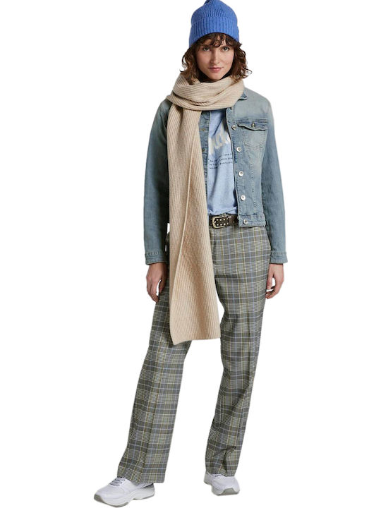 Women's Short Jean Jacket for Spring or Autumn Stone Blue Denim
