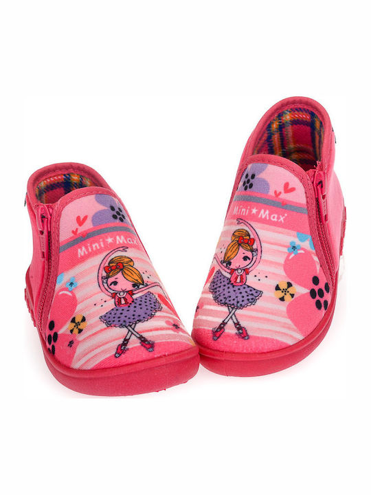 Mini Max Παιδικές Παντόφλες Μποτάκια Ανατομικές για Κορίτσι Φούξια G Xoro
