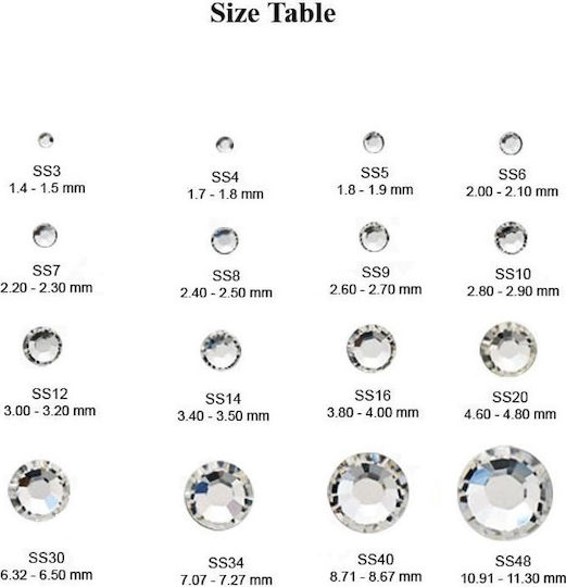 Swarovski Strass für Nägel Grau 50Stück