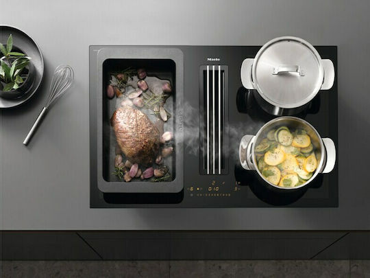 Miele KMDA 7476 FL Induktionskochfeld Autonom mit Dunstabzugshaube 80x52εκ.