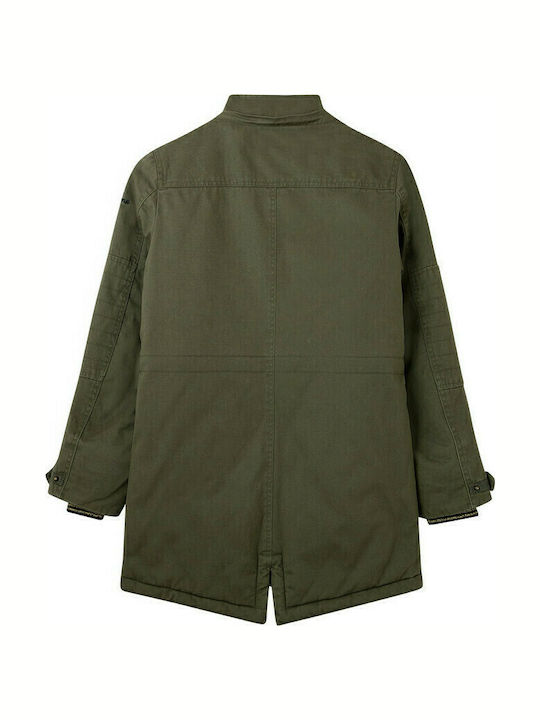 Charlotte Kinder Parka Lang mit Kapuze Khaki
