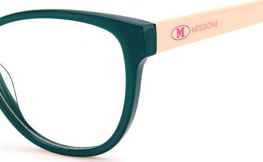 Missoni Damen Acetat Schmetterling Grüner Brillengestell mit Rezept MMI 0075 IWB