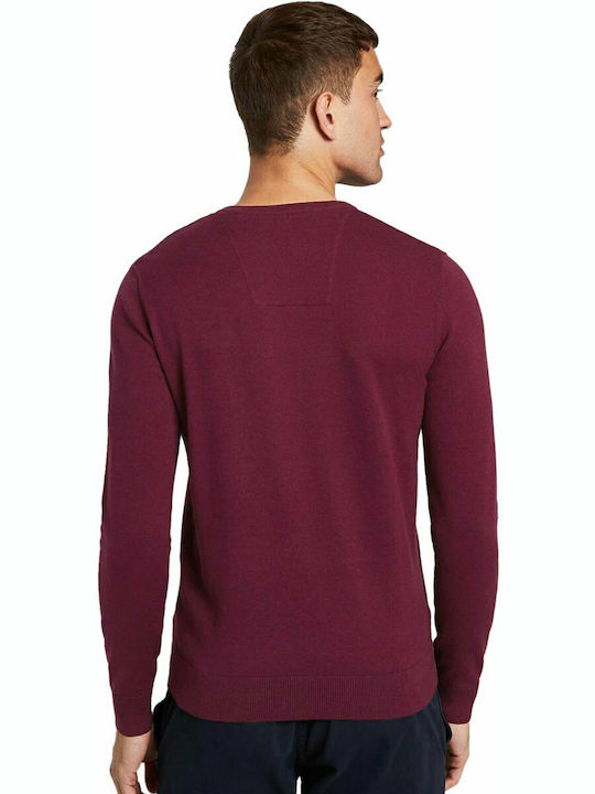 Tom Tailor mit V-Ausschnitt Wine Red Melange