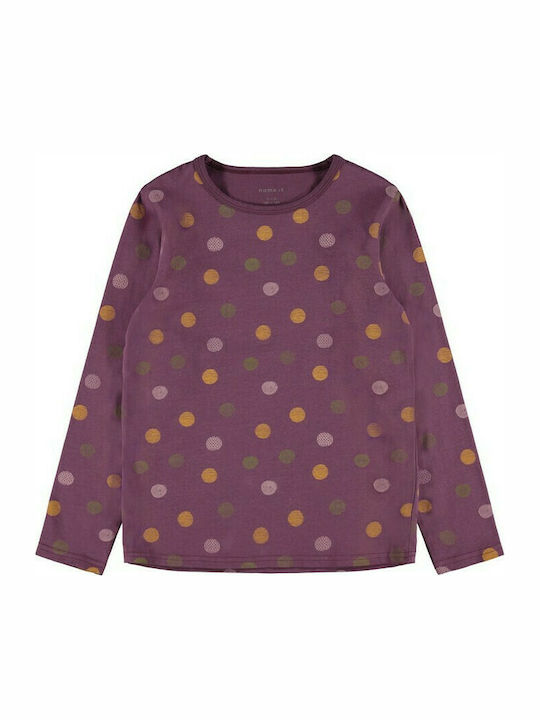 Name It Set Top & Bottom Kids Winter Pyjamas Purple