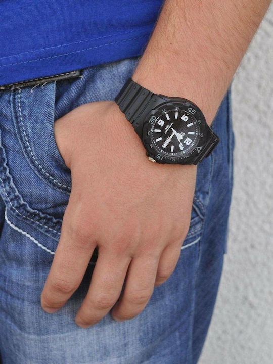 Casio Men's Watch 43mm Battery with Black Rubber Strap