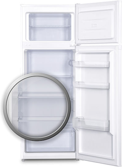 Inventor Ψυγείο Δίπορτο 206lt Υ142.6xΠ54.5xΒ55.5εκ. Λευκό DPC1430W