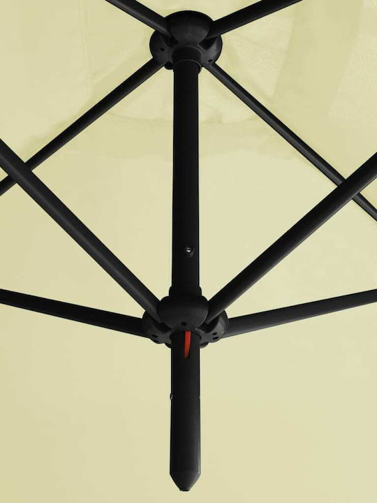 Quadratischer Metallischer Garten- und Terrassen-Sonnenschirm Sand 6x2.9m