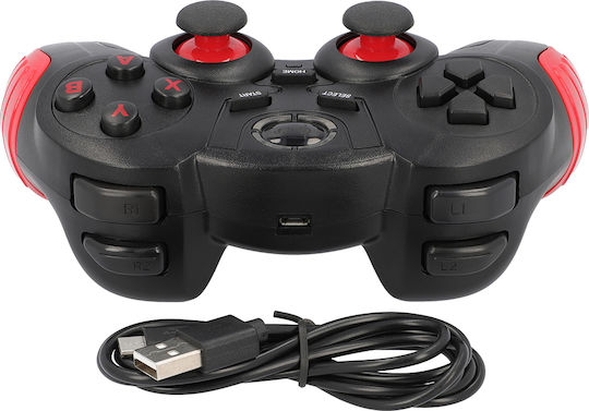 Lamtech LGP022131 Ασύρματο Gamepad για Android / PC / iOS Black/Red