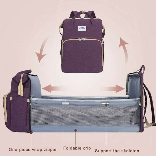 Soultronic Wickeltasche-Bett Rucksack Blue 41x41cm.