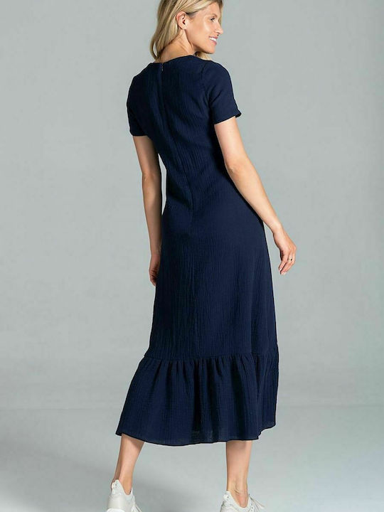 Figl M827 Summer Midi Dress Navy Blue 157508