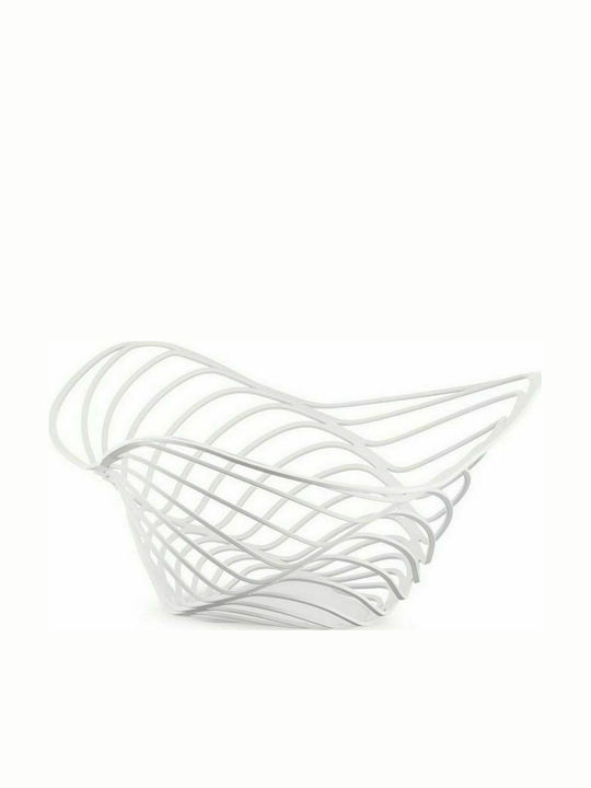 Alessi Trinity Fruit Bowl Metallic White 26x26x12cm