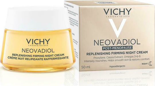 Vichy Neovadiol Replenishing Firming Cremă de Față de Noapte pentru Hidratare, Anti-îmbătrânire și Tonifiere cu Acid Hialuronic 50ml