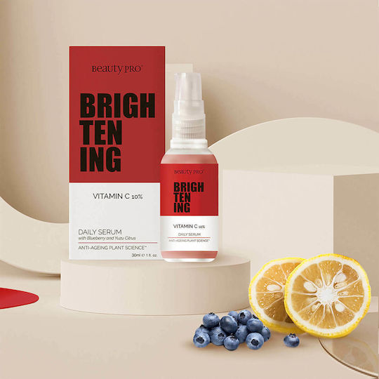Beauty Pro Daily Feuchtigkeitsspendend & Anti-Aging Serum Gesicht mit Vitamin C für Entgiftung & Strahlkraft 30ml
