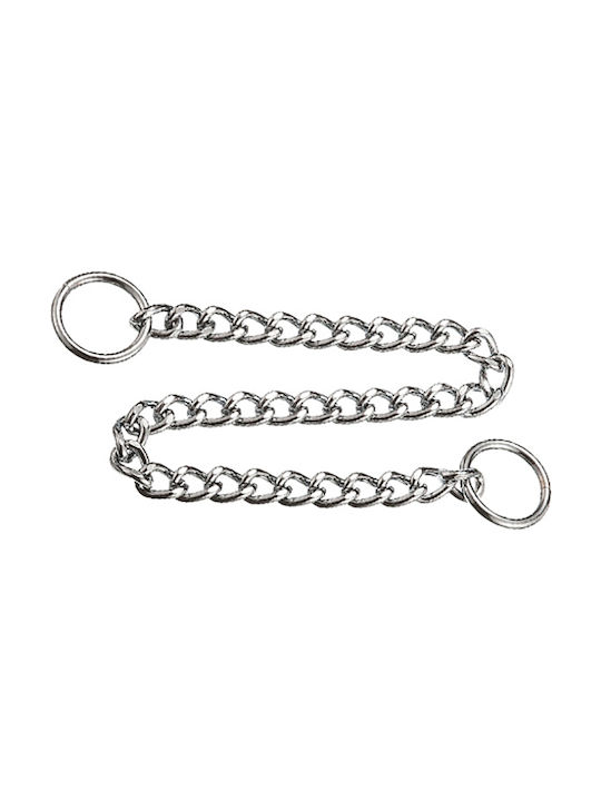 Pet Interest Flat Link Choke Chain Dog Choke Collar Chain In Silver Colour Medium 2.5mm x 40cm