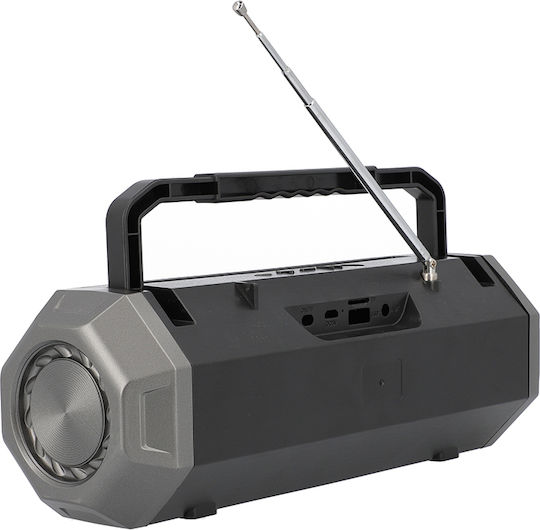 Lamtech Portable Fm Radio Bluetooth Speaker 12W with Radio and Battery Life up to 4 hours Black