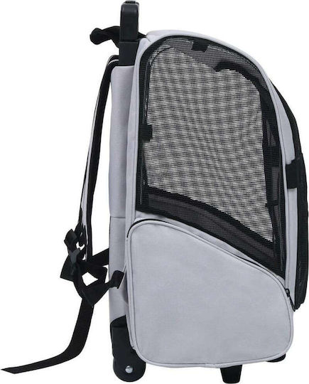 vidaXL Waterproof Dog/Cat Carrying Gray Trolley for 10kg Pets L40xW25xH55cm