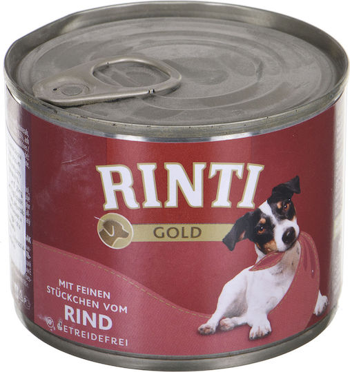 Rinti Gold Rind Υγρή Τροφή Σκύλων σε Κονσέρβα με Μοσχάρι 185gr