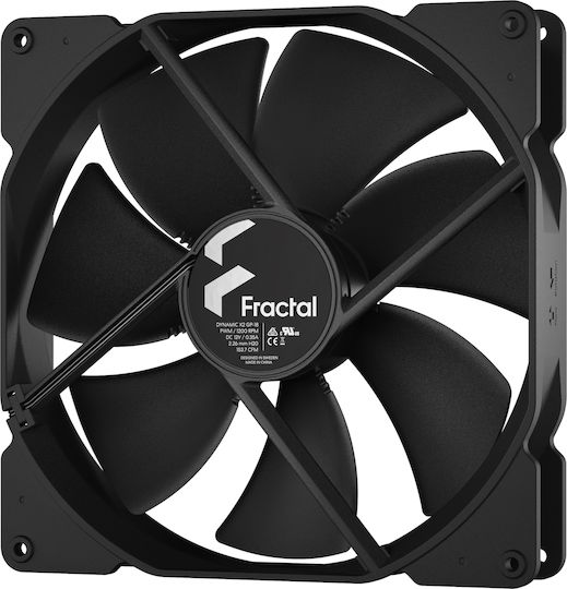 Fractal Design Dynamic X2 GP-18 Вентилатор за кутия 180мм (1200 оборота / 153.7cfm) Без светодиодно осветление и Свързване 4-изводна ШИМ