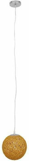GloboStar Ra Brown Boho Ball Pendant Ceiling Light with E27 Socket 20x20x20cm