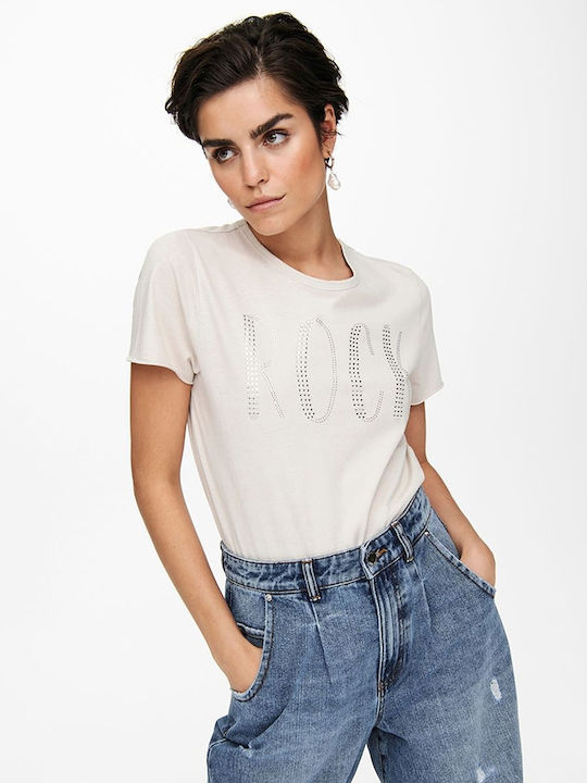 Only Damen T-Shirt Pumice Stone