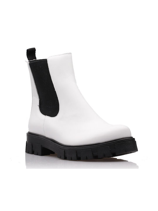 Ragazza Leather Women's Chelsea Boots White