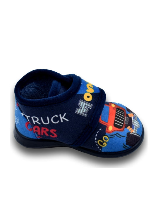 Adam's Shoes Kids Slipper Ankle Boot Blue -98