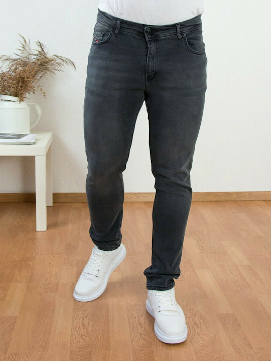 Men's charcoal jeans with light fading DR707